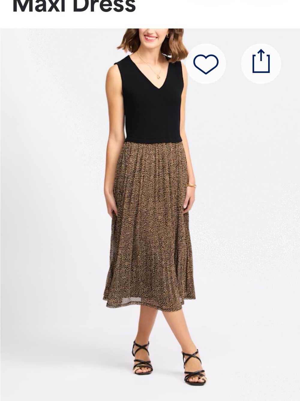 Black & Brown Pleated Midi Skirt - Stitch Fix